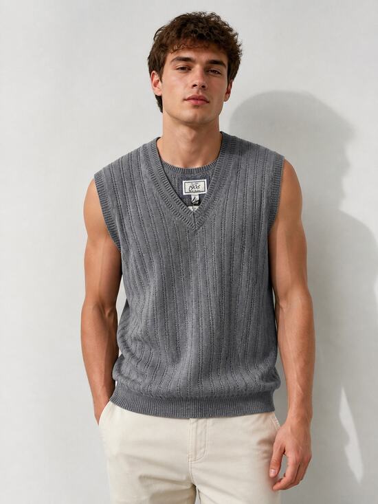 Jos. A. Bank Other - Jos. A. Bank 1905 Gray Knit V-Neck Sweater Vest M